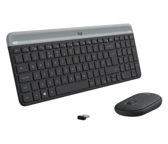 Logitech Logitech MK470 Slim Combo | Draadloos Toetsenbord en Muis | QWERTY US International | Grafiet | RETURNED Logitech Logitech MK470 Slim Combo | Draadloos Toetsenbord en Muis | QWERTY US International | Grafiet | RETURNED