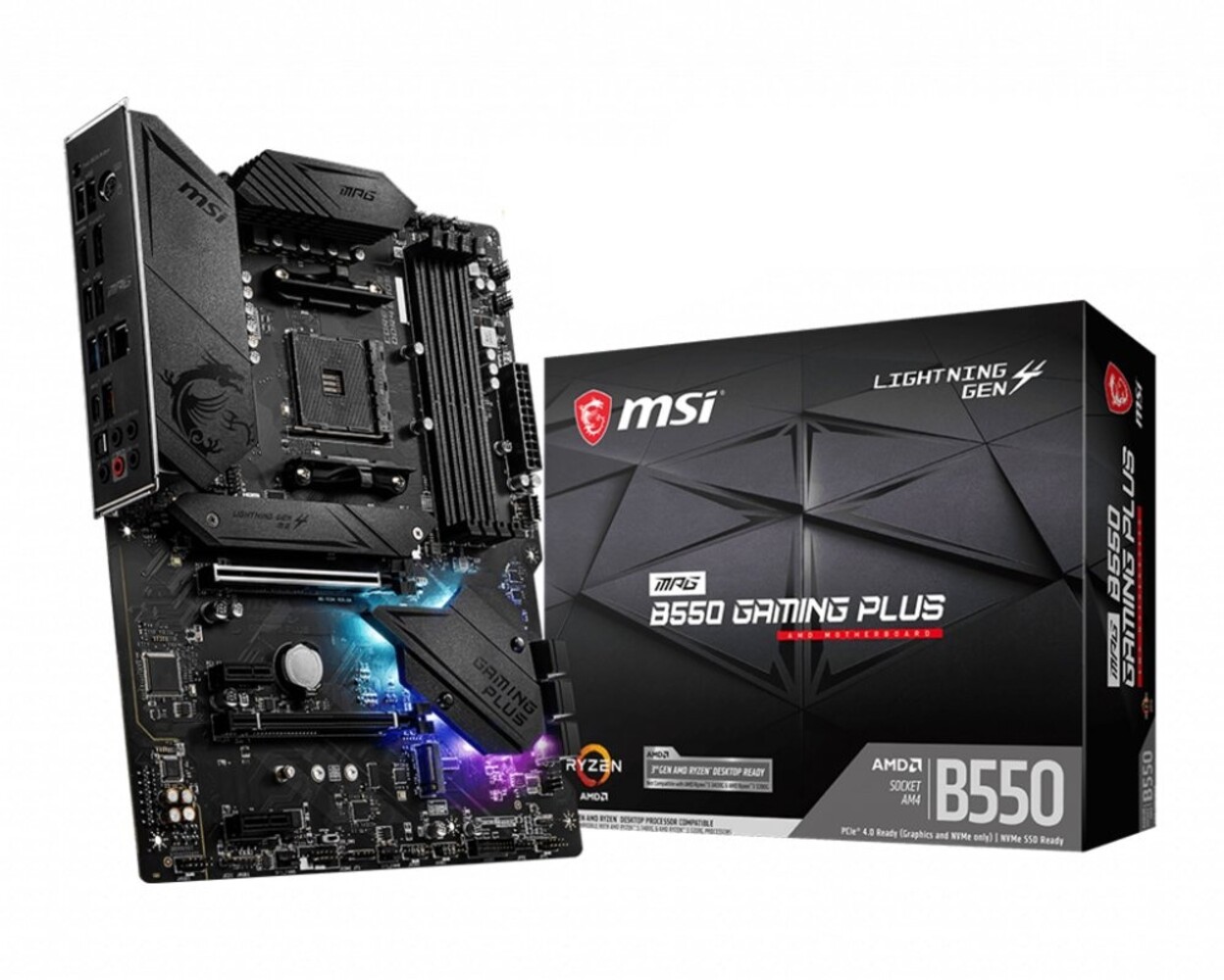MSI MSI MPG B550 Gaming Plus | Socket AM4 | Intel B550 | 4xDDR4 | ATX | Moederbord | RENEWED MSI MSI MPG B550 Gaming Plus | Socket AM4 | Intel B550 | 4xDDR4 | ATX | Moederbord | RENEWED