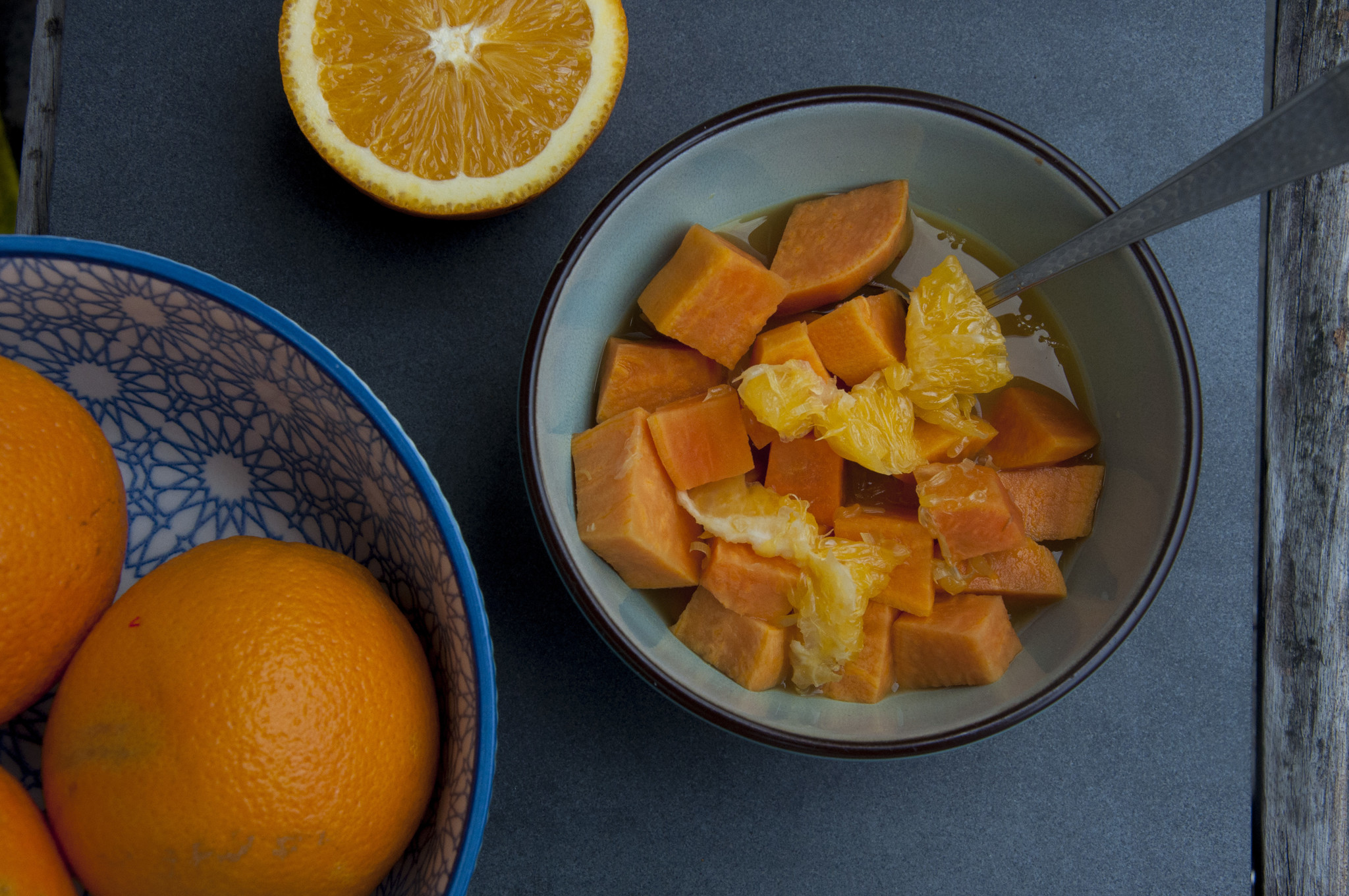 Appeltjes van Oranje met zoete aardappel