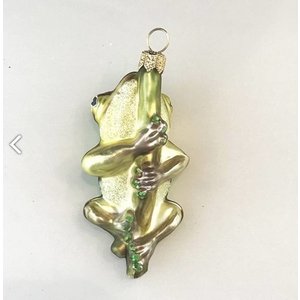 Christmas Ornament Frog on a Small Branch