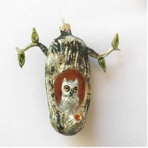 Christmas Decoration Little Owl in Birch