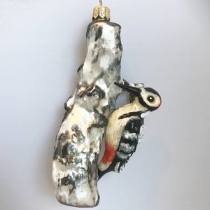 Christmas Decoration Woodpecker on a Birch