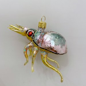 Christmas Ornament Beetle Gold