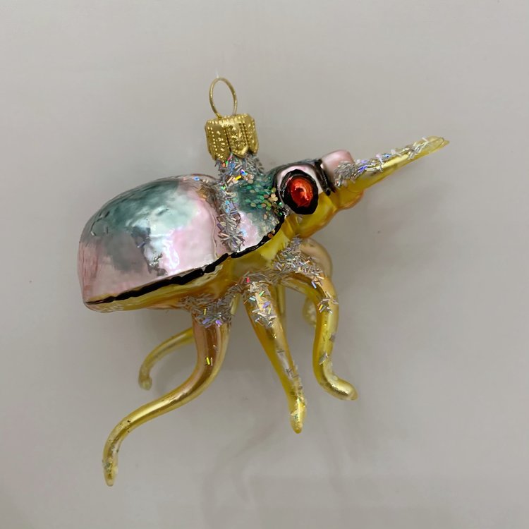 Christmas Ornament Beetle Gold
