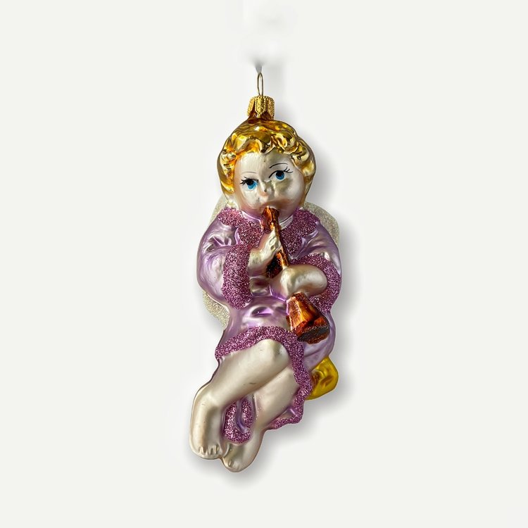 Christmas Ornament Angel with a Trumpet