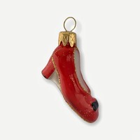 Kerstbal Mini Schoentje Rood