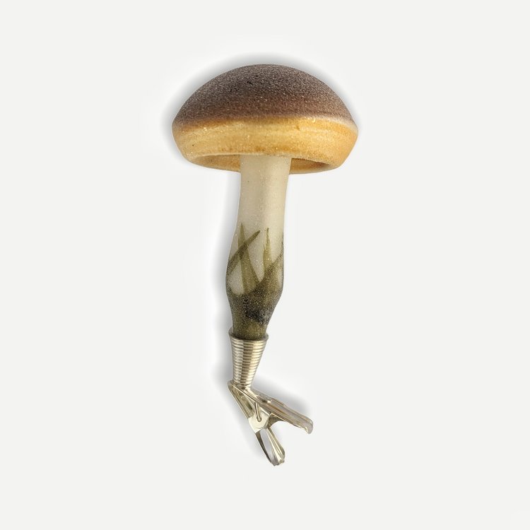 Christmas Ornament Mushroom Brown