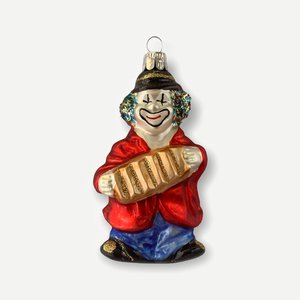 Christmas Decoration Little Clown with Accordion