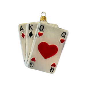 Christmas Ornament Playing Cards Large Red