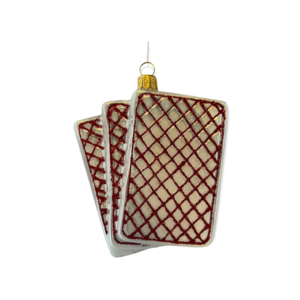 Christmas Ornament Playing Cards Large Red
