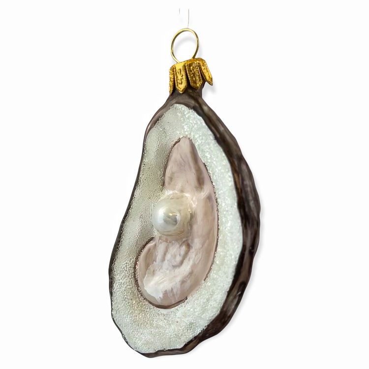 Kerstbal Oester met Parel Glanzend