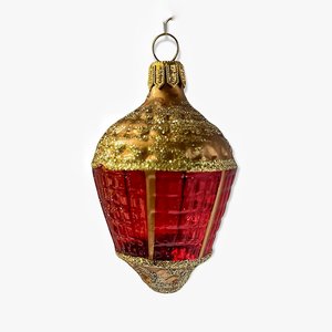 Kerstbal Rood Lantaarntje
