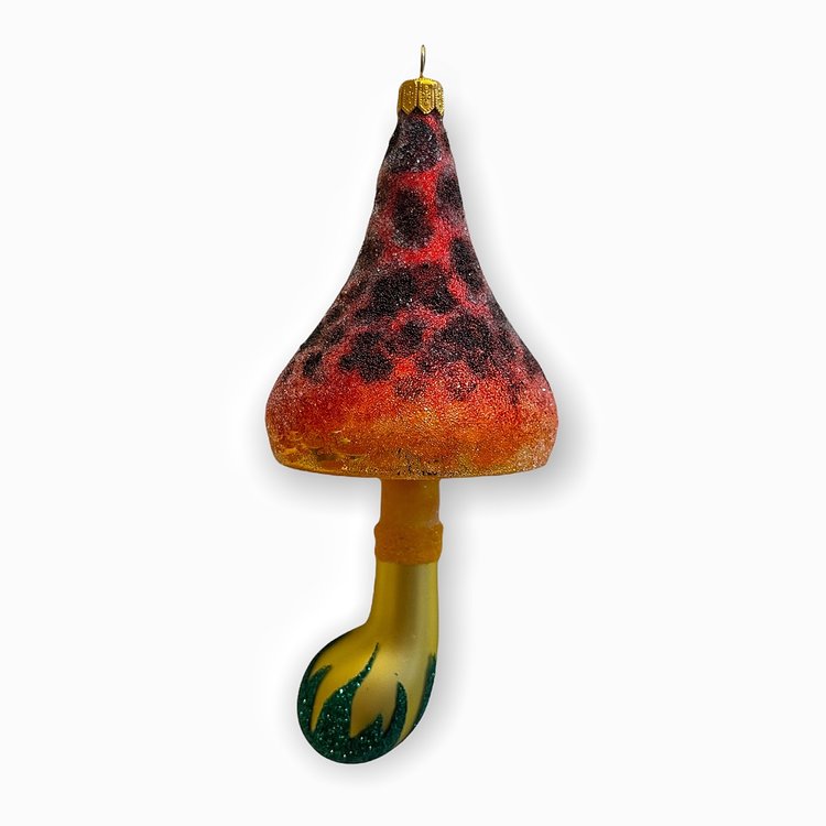 Christmas Ornament Mushroom Orange