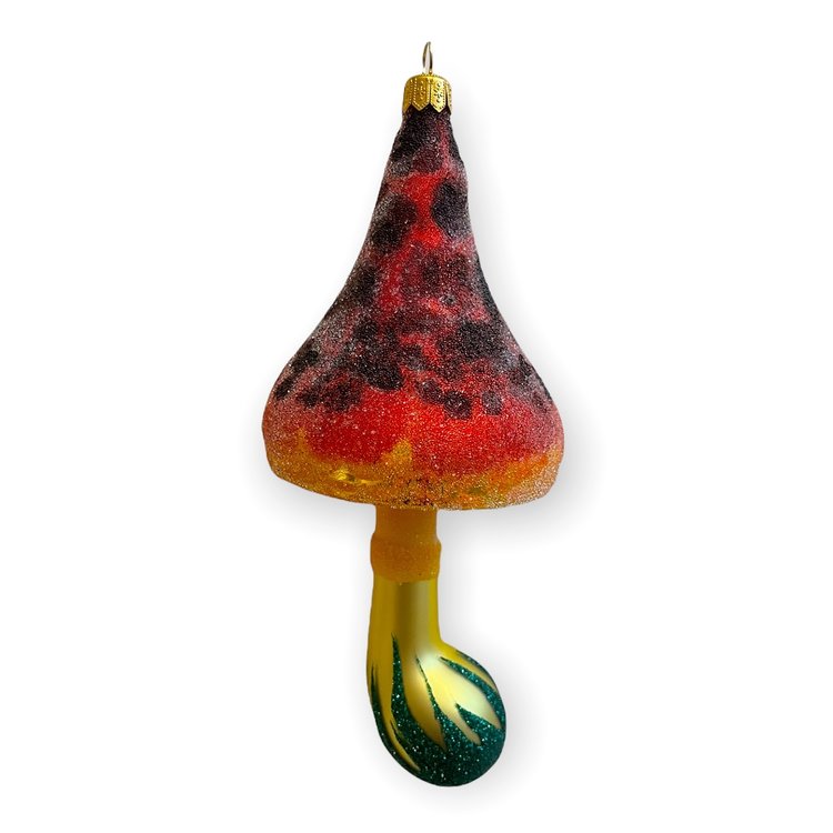 Christmas Ornament Mushroom Orange