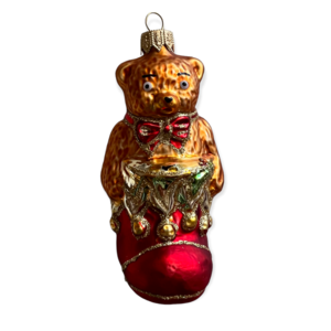 Christmas Decoration Teddy Bear in a Shoe