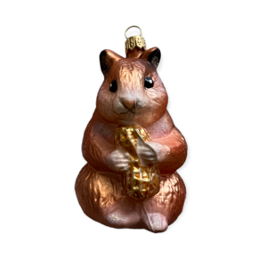 Christmas Ornament Hamster with Peanut Brown