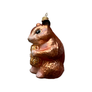 Christmas Ornament Hamster with Peanut Brown