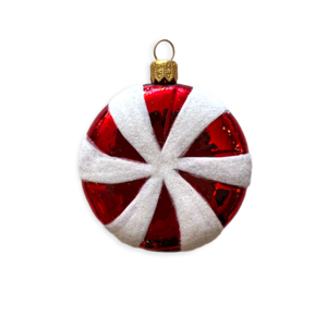 Christmas Decoration Peppermint Swirl Flat