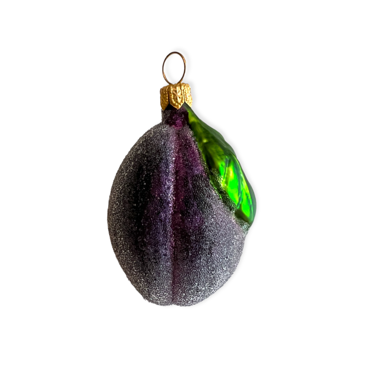Christmas Ornament Plum Frosted