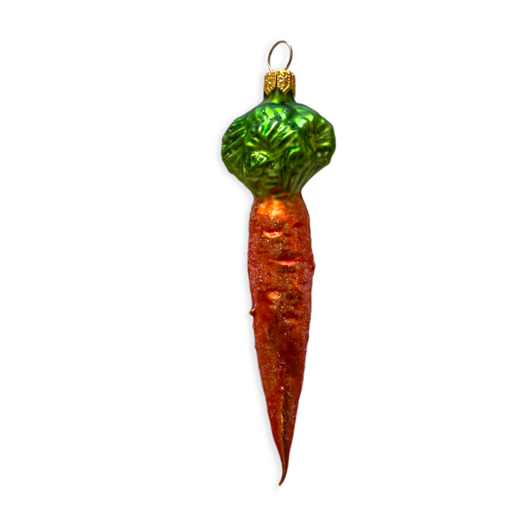 Christmas Ornament Carrot with Foliage