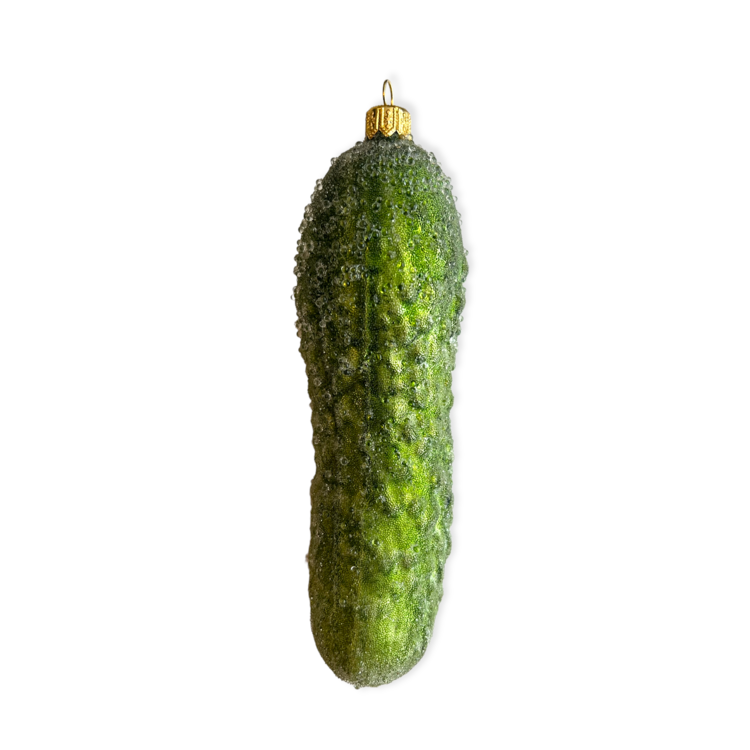 Christmas Ornament Large Pickle Frosted