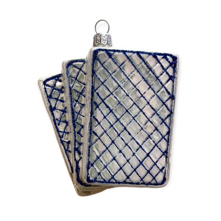 Christmas Ornament Playing Cards Large Blue