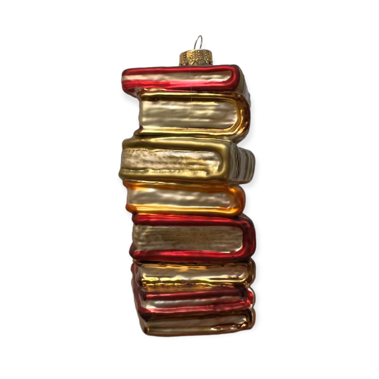 Christmas Ornament Stack of Books