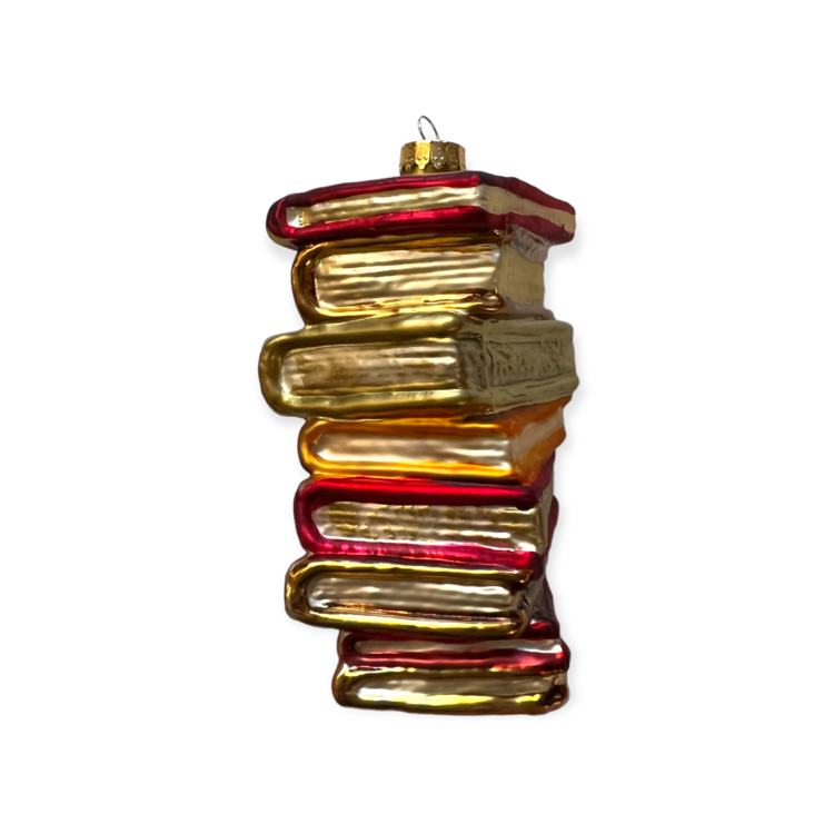 Christmas Ornament Stack of Books