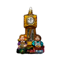 Christmas Decoration Children at a Clock