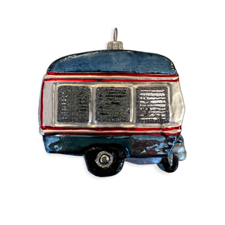 Kerstbal  Caravan  Blauw