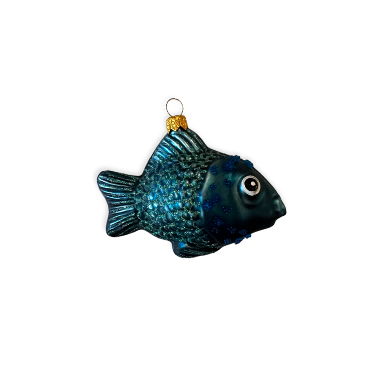 Christmas Ornament Fish Dark Blue