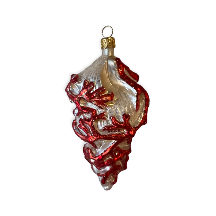 Christmas Ornament Shell with Coral