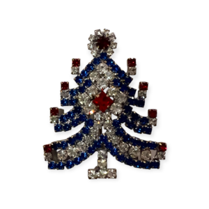 Christmas pin Christmas tree blue