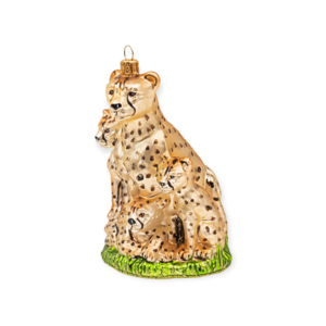 Christmas Ornament Cheetah with Cubs