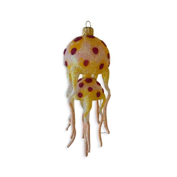 Christmas Ornament Medusa Jellyfish Yellow