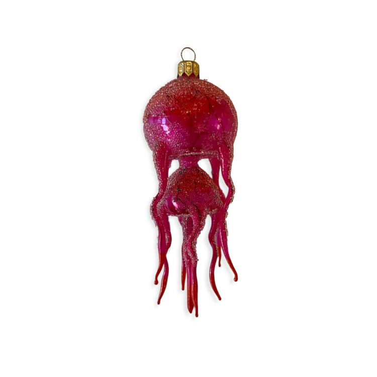 Christmas Ornament Medusa Jellyfish Red