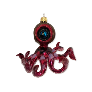 Kerstbal Octopus Rood