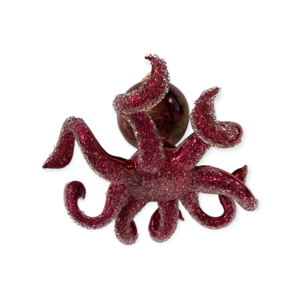 Kerstbal Octopus Rood