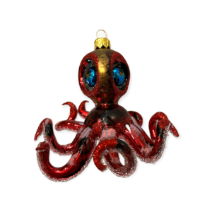 Christmas Ornament Octopus Red