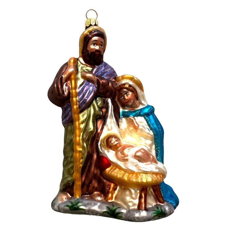 Christmas Ornament Mary and Joseph at the Manger