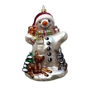 Christmas Ornament Snowman with Deer