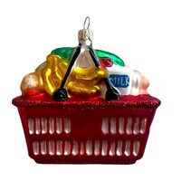 Christmas Decoration Shopping Basket