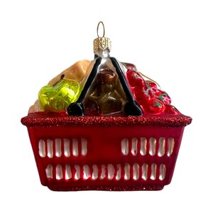 Christmas Ornament Shopping Basket