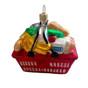 Christmas Ornament Shopping Basket