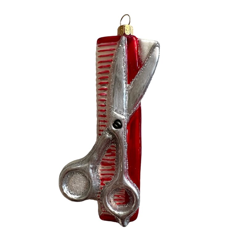 Christmas Ornament Scissors with Comb