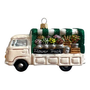 Christmas Ornament Flower Truck