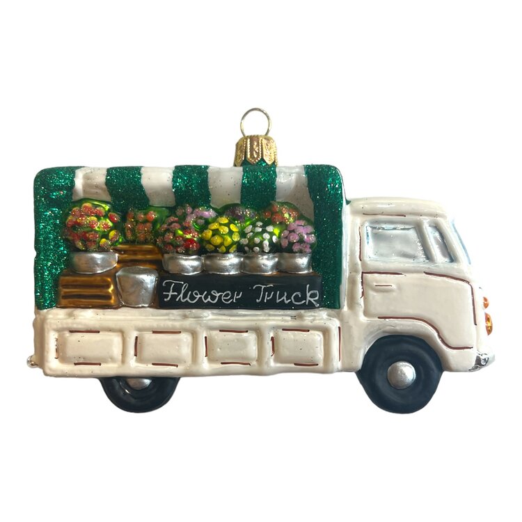 Christmas Ornament Flower Truck