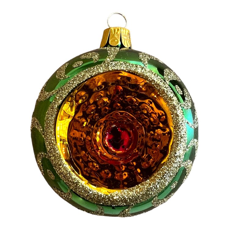Christmas Ornament Reflector Green Classic