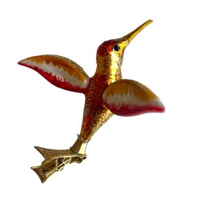 Christmas Decoration Clip Hummingbird Gold