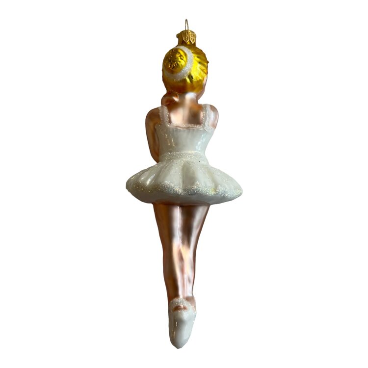 Christmas Ornament Ballerina White